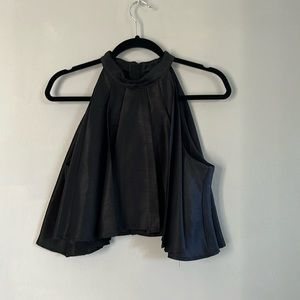 Women’s black cropped sleeveless top, blouse size M